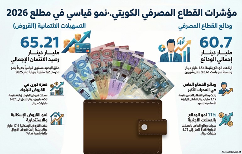 1.47 مليار دينار قروضا منحت من البنوك في أول شهرين من 2026