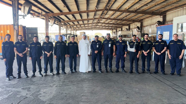 نائب رئيس الإدارة العامة للجمارك لشؤون المنافذ والبحث والتحري الجمركي صالح العمر خلال الجولة التفقدية
