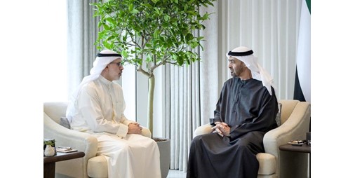 رئيس الإمارات ناقش مع وزير الخارجية التصعيد العسكري المتزايد جراء العدوان الإيراني الآثم على دول المنطقة