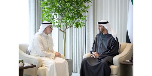 رئيس الإمارات ناقش مع وزير الخارجية التصعيد العسكري المتزايد جراء العدوان الإيراني الآثم على دول المنطقة