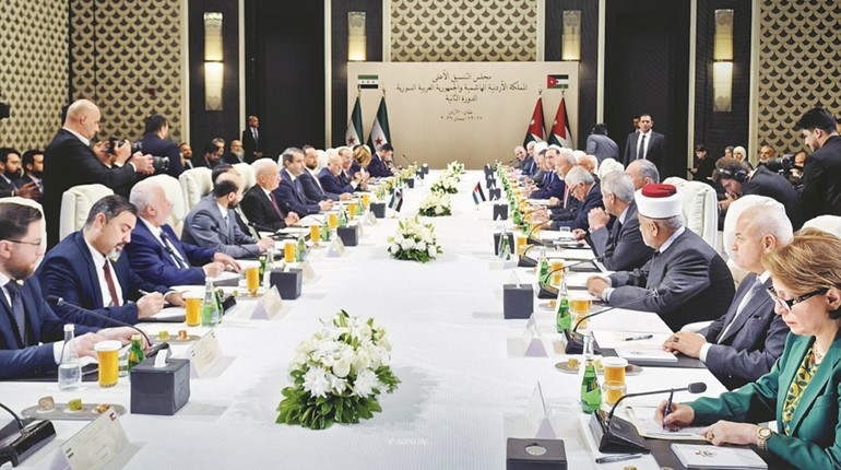 جانب من اجتماعات مجلس التنسيق الأعلى الأردني - السوري على المستوى الوزاري في عمان 	(سانا)