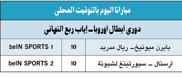 بايرن ميونيخ وريال مدريد في «ليلة الحسم»