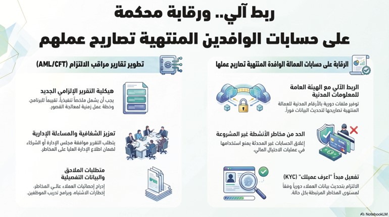 «البنوك» تشدد الرقابة على حسابات الوافدين المنتهية تصاريح عملهم