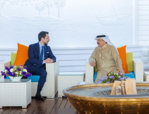 ملك البحرين يستقبل ولي عهد الأردن ويؤكد متانة العلاقات الأخوية بين البلدين وتطورها المستمر