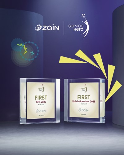  زين الكويت تتصدر تصنيف سيرفس هيرو لرضا العملاء وخدمات الإنترنت