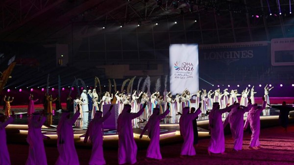 افتتاح أنيق لـ«الألعاب الخليجية» في الدوحة.. أوبريت «خليج واحد.. قلب واحد» أبرز محطات الحفل