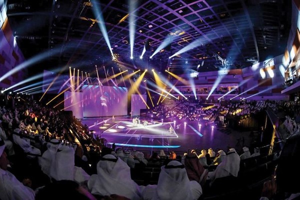 جانب من حفل افتتاح دورة الألعاب الخليجية الرابعة