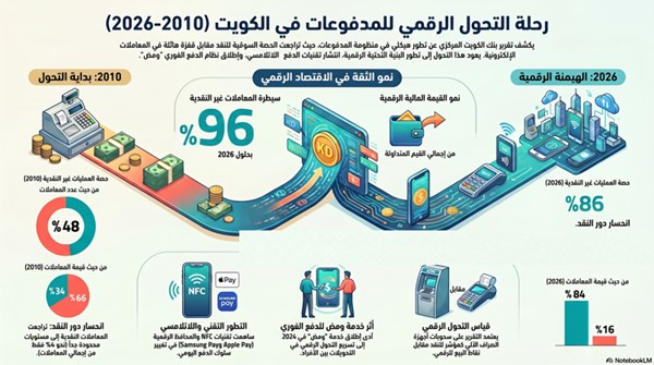 «المركزي»: 96% من عمليات الدفع بالكويت «إلكترونية»