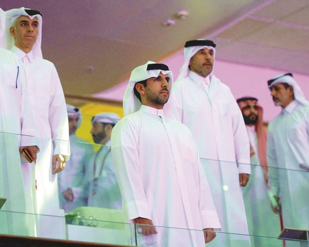 رئيس اللجنة الأولمبية الكويتية الشيخ فهد الناصر خلال حفل افتتاح الدورة