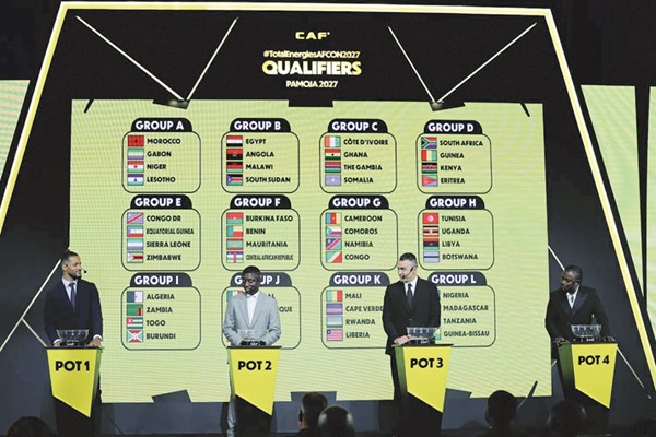 جانب من قرعة تصفيات أمم أفريقيا 2027