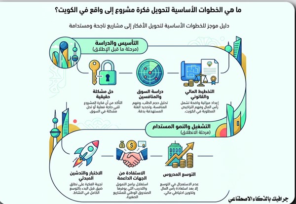 من الفكرة إلى النجاح.. أهم 10 خطوات لتأسيس مشروع صغير في الكويت