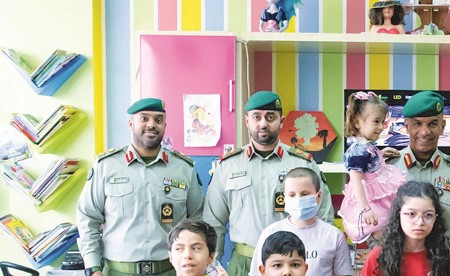 الحرس الوطني يعايد أطفال مستشفى البنك الوطني ومستشفى الرازي