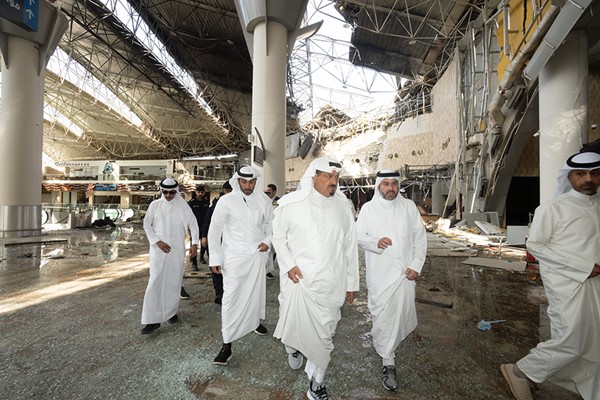 رئيس الوزراء تفقد مبنى (T1) : مباشرة جميع الإجراءات المطلوبة لتنفيذ الإصلاحات وإعادة تأهيل المبنى في أقرب وقت ممكن