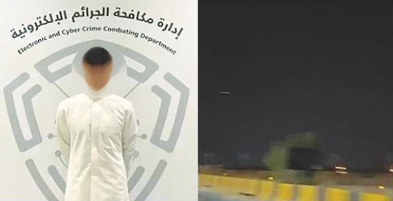 المتهم وأحد المقاطع التي صورها