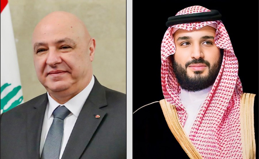 ولي العهد السعودي والرئيس اللبناني يبحثان المساعي الرامية إلى ترسيخ الأمن والاستقرار في المنطقة