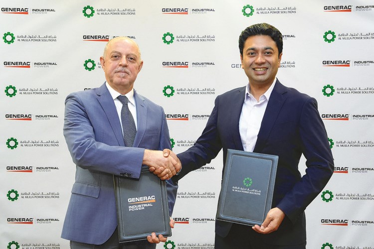 مراسم توقيع إتفاقية شراكة إستراتيجية بين شركة الملا لحلول الطاقة وGENERAC