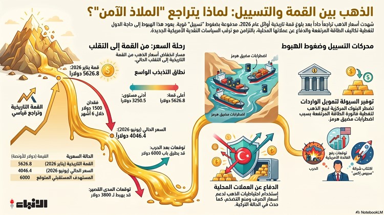 الذهب تحت ضغط ثلاثي الفائدة والحروب والسيولة تضرب الملاذ الآمن