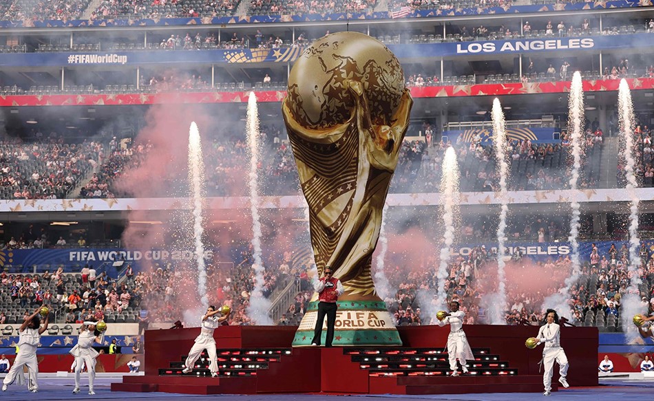 أميركا تحتفل بانطلاق واحدة من أكبر نسخ كأس العالم بافتتاح ثالث قبل مواجهة باراغواي