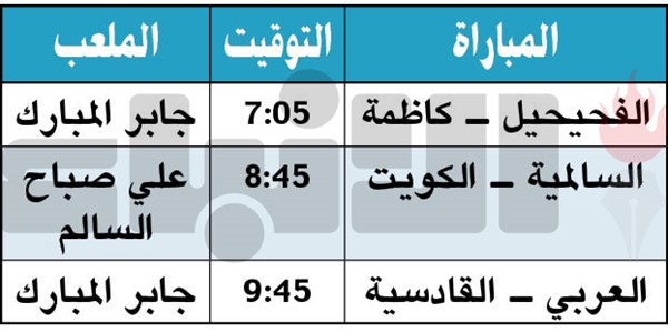 الكويت لحسم اللقب.. وقمة جديدة بين العربي والقادسية