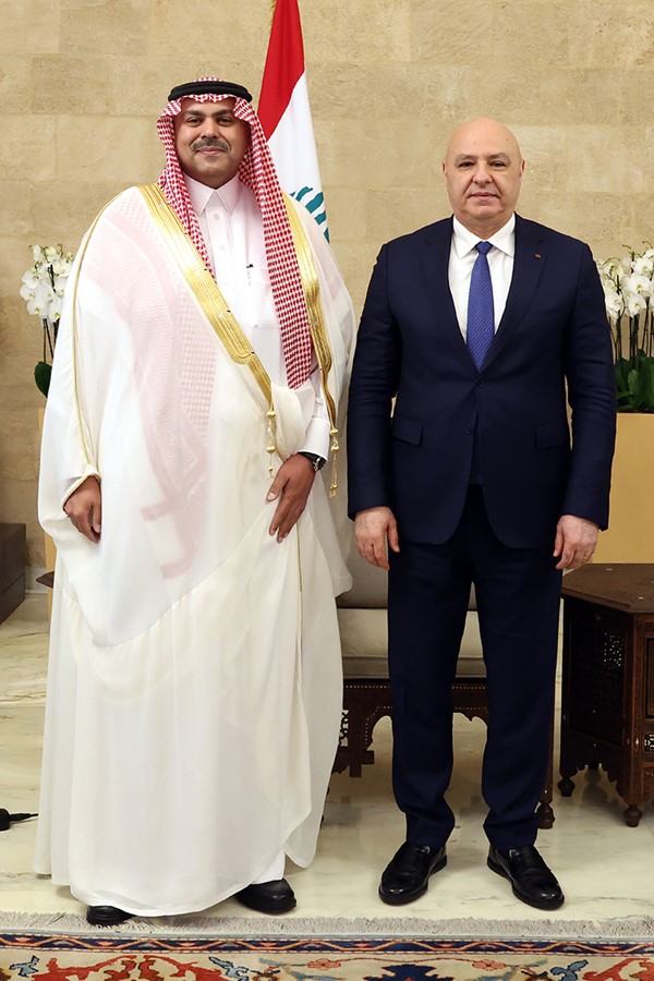 الرئيس جوزف عون لدى تسلم اوراق اعتماد سفير المملكة العربية السعودية فهد بن عبدالرحمن الدوسري