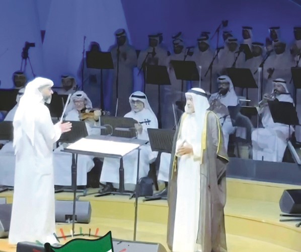 الفنان جاسم النبهان والمايسترو د. خالد نوري في الأمسية الوطنية