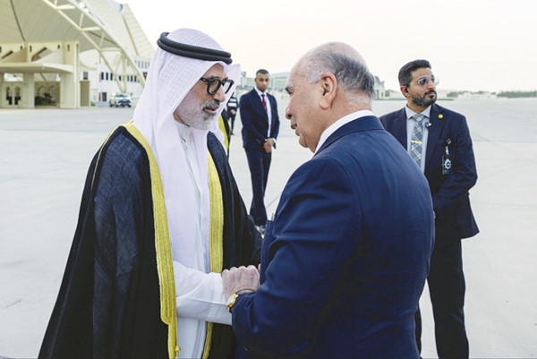 وزير الخارجية الشيخ جراح الجابر مستقبلا وزير خارجية العراق د.فؤاد محمد حسين