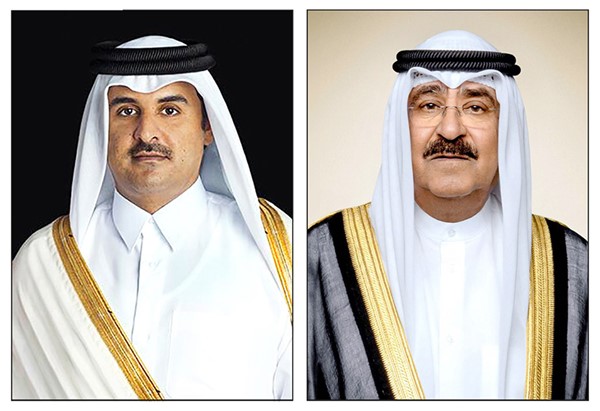 صاحب السمو يعزي أمير قطر بوفاة المغفور له الأمير الوالد
