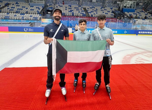 جانب من افتتاح المعسكر الأولمبي للتزلج السريع في الصين