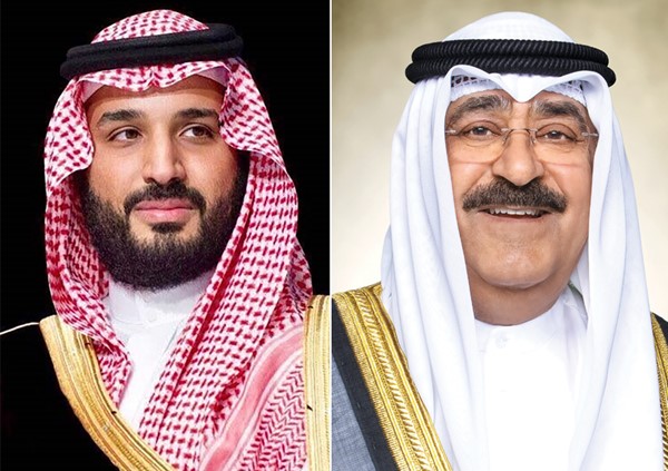 الأمير تلقى اتصالاً من ولي العهد السعودي: الكويت تساند المملكة بكل ما تتخذه من إجراءات للحفاظ على أمنها واستقرارها