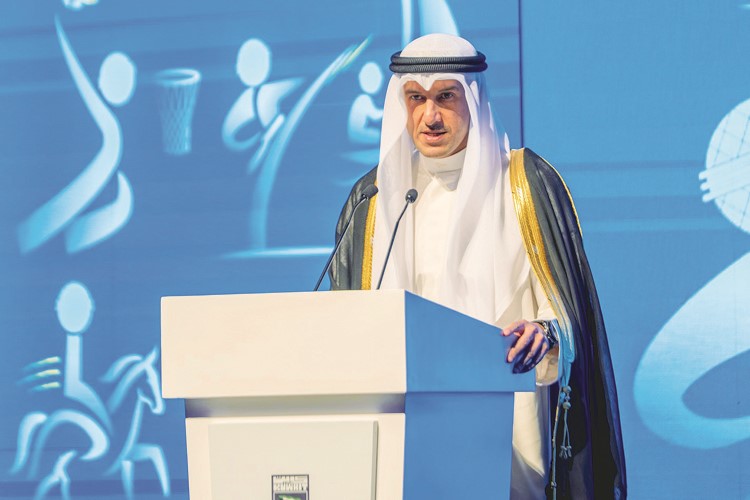 المدير العام للهيئة العامة للشباب والرياضة بالتكليف بشار عبدالله يلقي كلمته