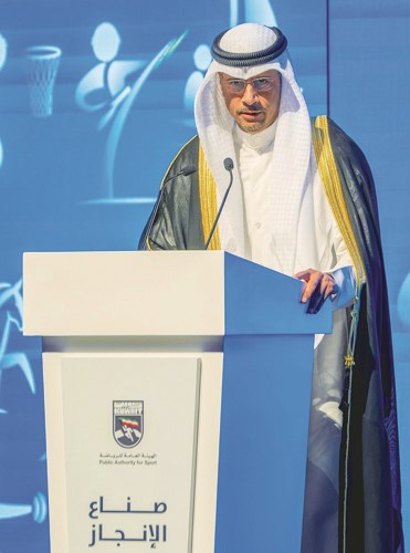 وزير الدولة لشؤون الشباب والرياضة د.طارق الجلاهمة يلقي كلمته