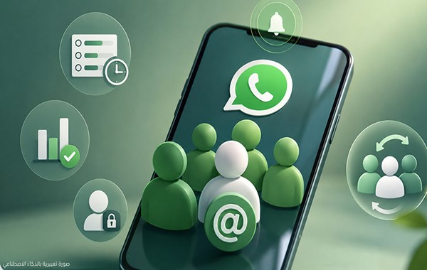 واتساب يوسع أدوات المجموعات بميزة all@ وتحديثات جديدة للاستطلاعات وإنشاء المحادثات