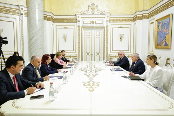 رئيس الوزراء الأرميني نيكول باشينيان مع سفراء الدول العربية المعتمدين لدى بلاده
