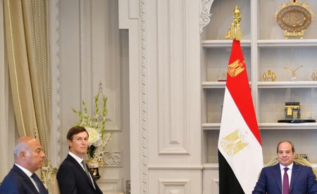 السيسي بحث مع كوشنر القضية الفلسطينية: تسوية الأزمات للحفاظ على الاستقرار الإقليمي