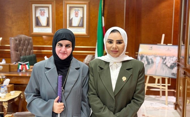 إنجاز كويتي غير مسبوق وعد العازمي تمثل آسيا في لجنة الشباب بالاتحاد العالمي للمكفوفين