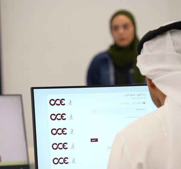 جانب من إجراءات اختبار المتقدمين لشغل وظائف مراقب مالي وإداري في قطاع التعاون