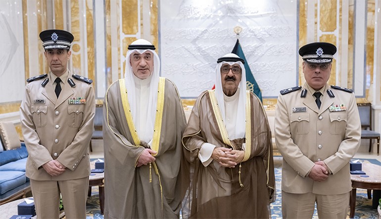صاحب السمو استقبل النائب الأول والوكيلين المساعدين بوزارة الداخلية بمناسبة تعيينهما في منصبيهما الجديدين