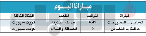 الساحل وكاظمة يلتقيان الصليبخات والتضامن