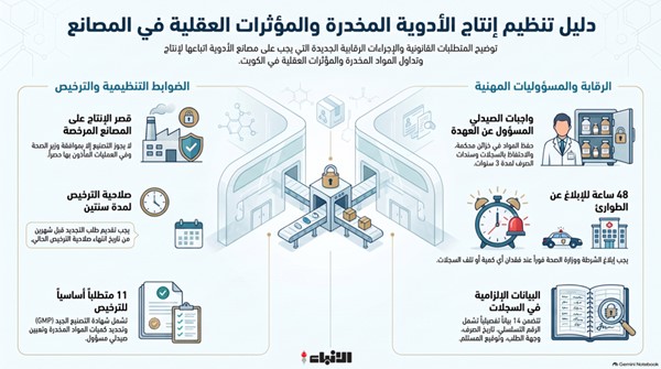 تنظيم تراخيص صنع الأدوية المحتوية على مواد مخدرة أو مؤثرات عقلية
