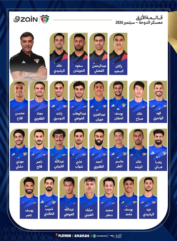 إعلان قائمة " الأزرق " لكأس خليجي 27