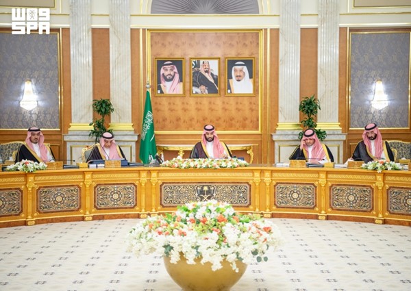 صاحب السمو الملكي الأمير محمد بن سلمان بن عبدالعزيز لدى رئاسته جلسة مجلس الوزراء