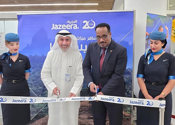 «طيران الجزيرة» تشغل أولى رحلاتها إلى أديس أبابا