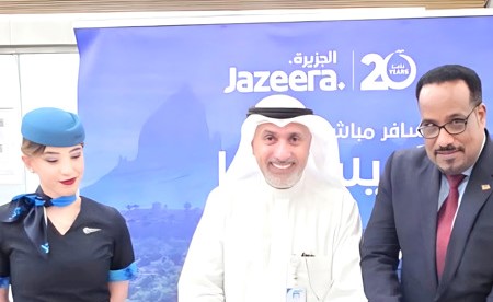 «طيران الجزيرة» تشغل أولى رحلاتها إلى أديس أبابا