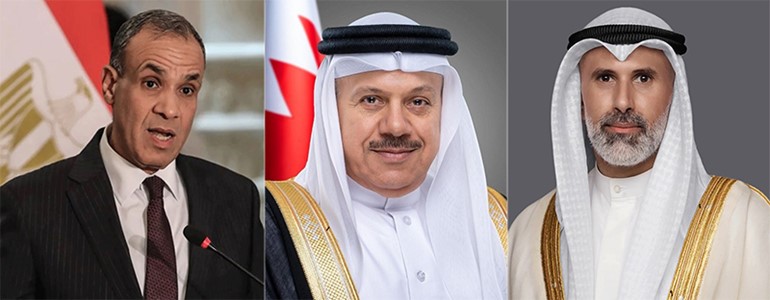 وزير الخارجية يبحث مع نظيريه البحريني والمصري آخر التطورات الإقليمية
