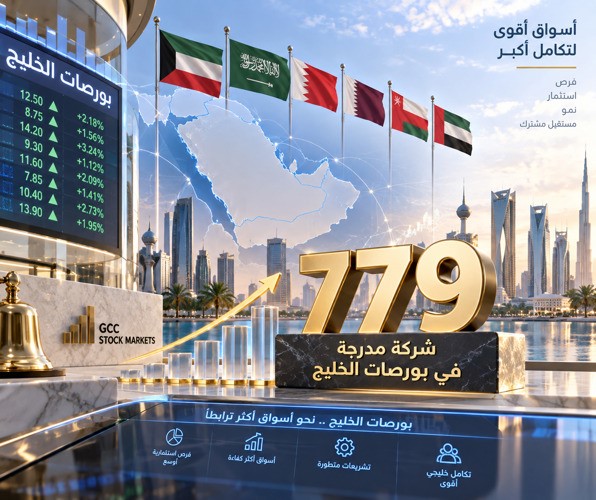779 شركة مدرجة في بورصات الخليج