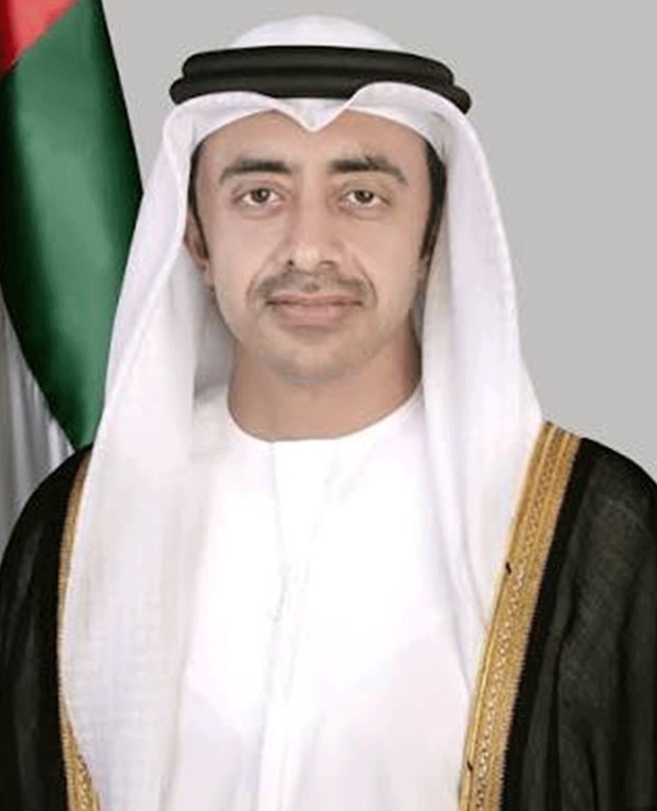 نائب رئيس الوزراء وزير خارجية الإمارات الشيخ عبد الله بن زايد