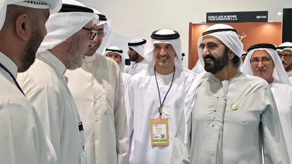 نائب رئيس الإمارات زار جناح الكويت في معرض «سوق السفر العربي» بدبي