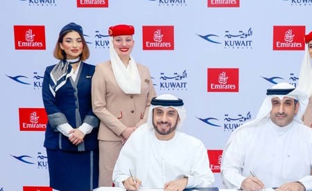 «الكويتية» و«طيران الإمارات» توسعان شراكتهما باتفاقية متبادلة للمشاركة بالرمز
