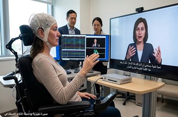 A brain implant gives paralyzed patients a digital voice and face.