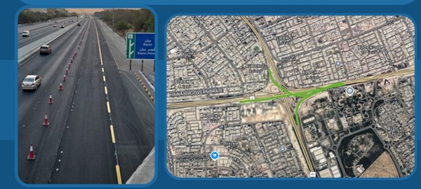 افتتاح عدد من الحارات والمخارج على الدائري الخامس
